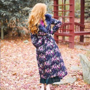 ModCloth x Collectif Caron Jacquard Coat multicolored brocade